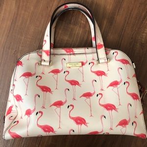 Kate Spade Pink Flamingo Felix Satchel WATER DMG